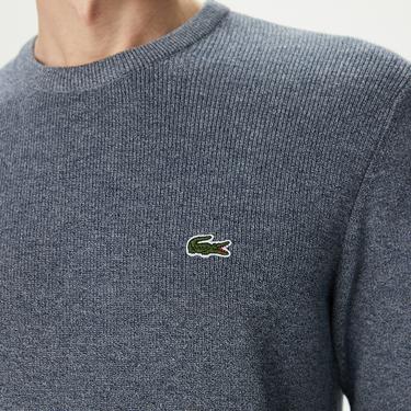  Erkek Regular Fit Bisiklet Yaka Gri Kazak