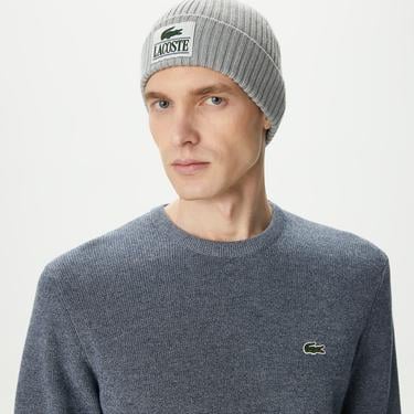  Erkek Regular Fit Bisiklet Yaka Gri Kazak