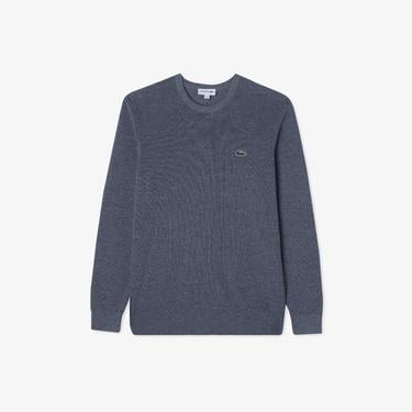  Erkek Regular Fit Bisiklet Yaka Gri Kazak