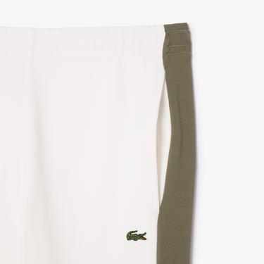  Erkek Tapered Fit Renk Bloklu Krem Eşofman Altı