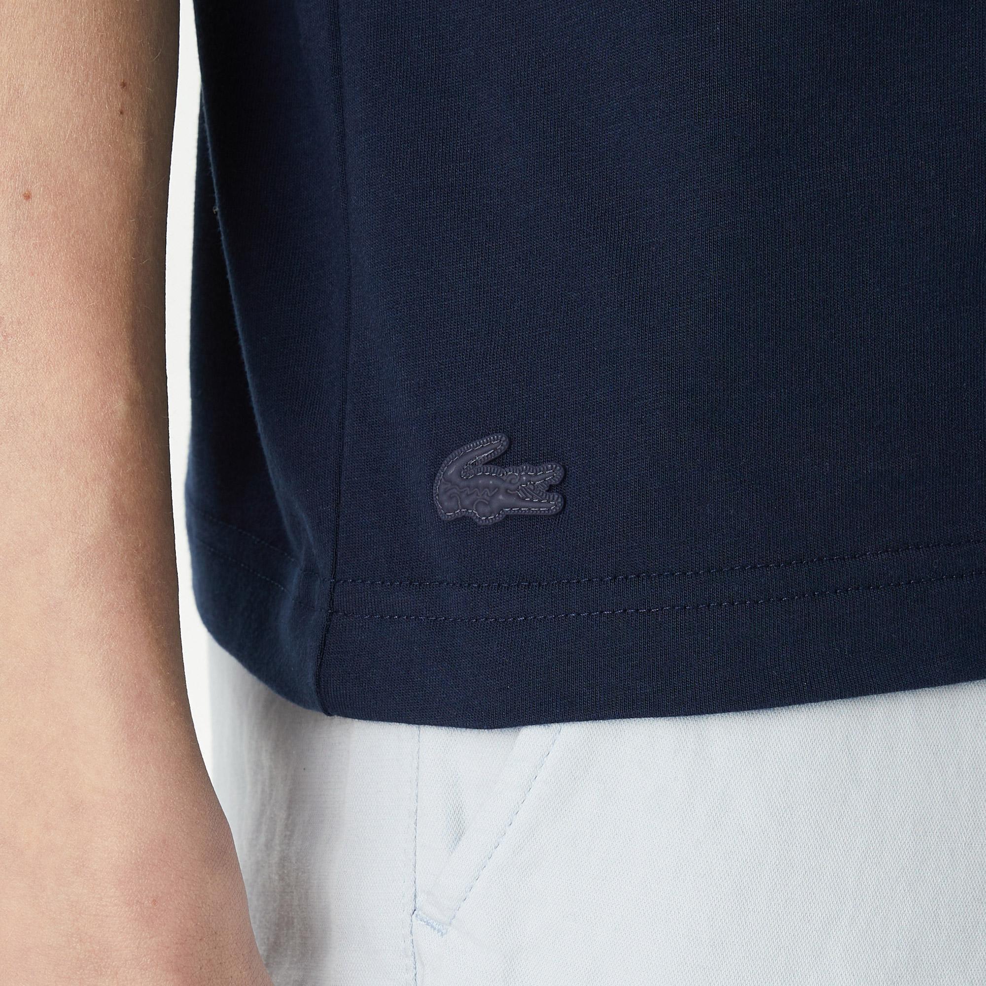 Erkek Regular Fit Bisiklet Yaka Baskılı Lacivert T-Shirt