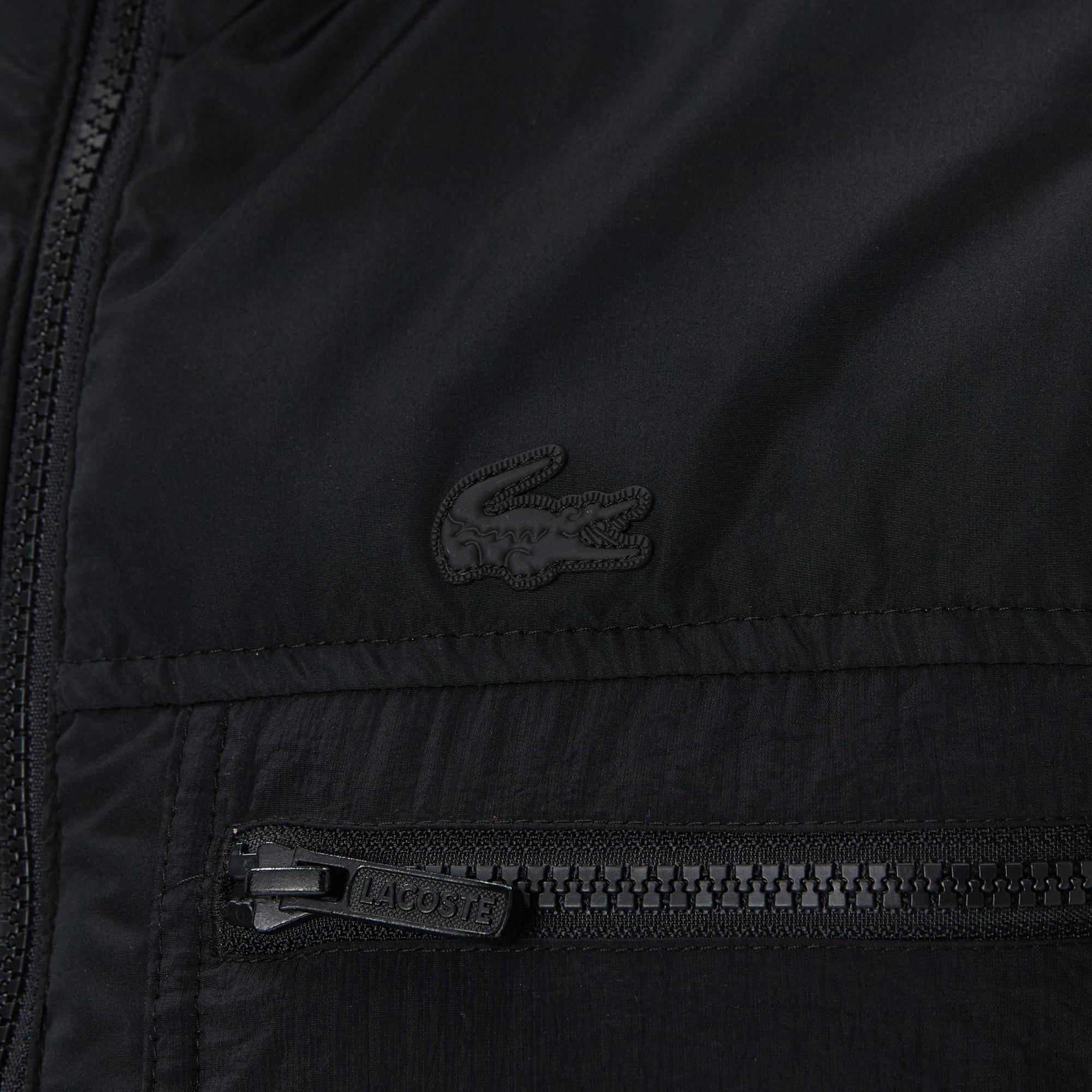 Kadın Dik Yaka Kapitone Siyah Yelek