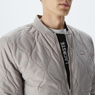  Erkek Dik Yaka Kapitone Gri Mont