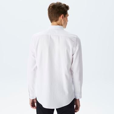  Erkek Slim Fit Beyaz Gömlek