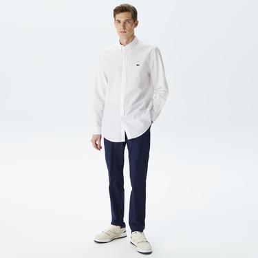  Erkek Regular Fit Organik Pamuk Beyaz Gömlek