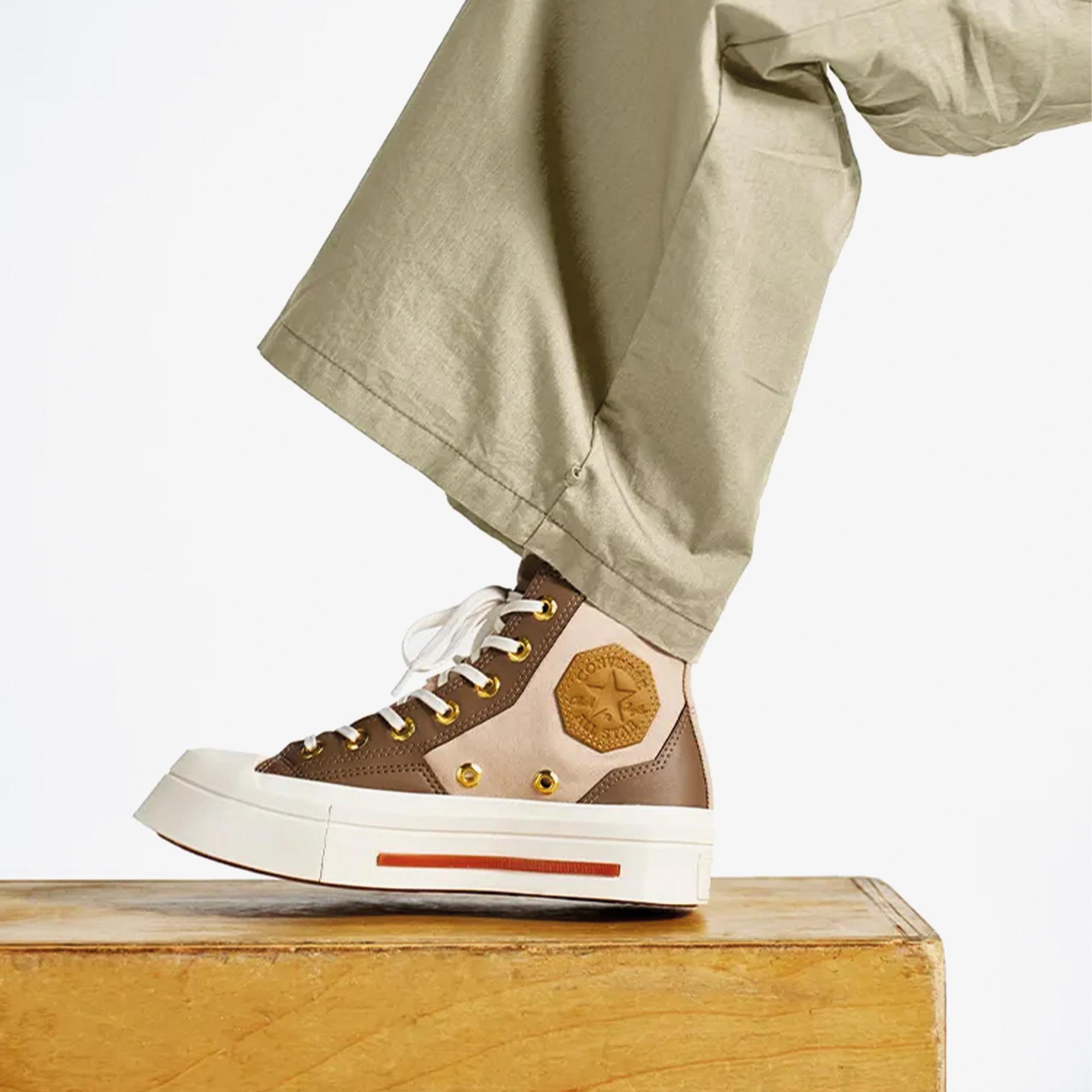 Converse Chuck 70 De Luxe Squared Unisex Kahverengi Platform Sneaker