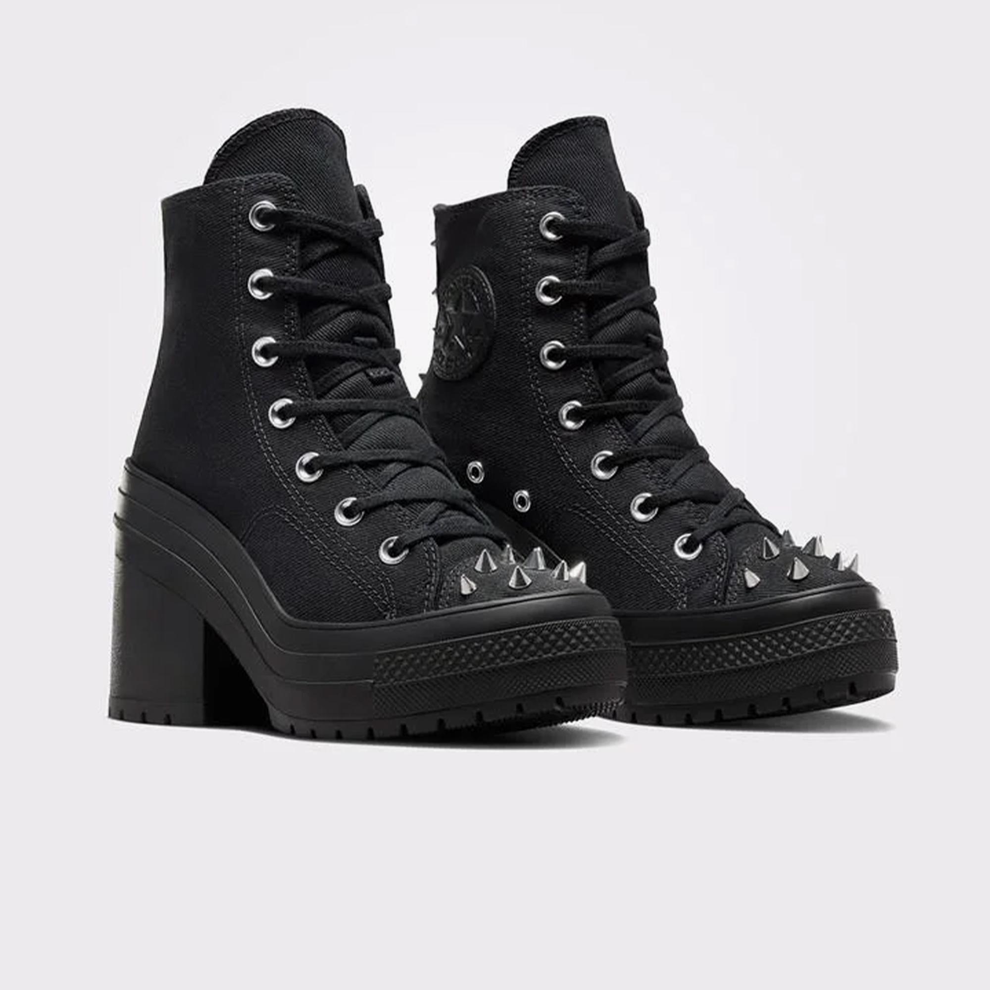 Converse Chuck 70 De Luxe Heel Studded Kadın Siyah Platform Sneaker