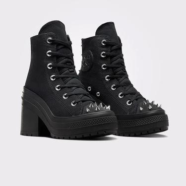 Converse Chuck 70 De Luxe Heel Studded Kadın Siyah Platform Sneaker