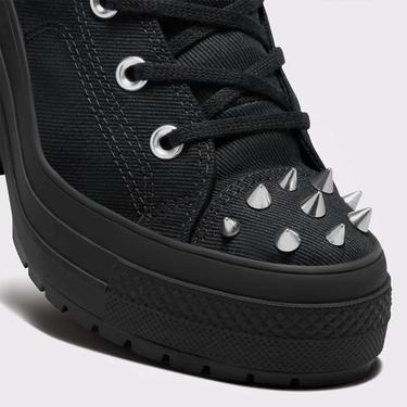  Converse Chuck 70 De Luxe Heel Studded Kadın Siyah Platform Sneaker