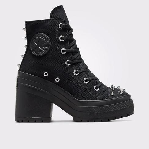  Converse Chuck 70 De Luxe Heel Studded Kadın Siyah Platform Sneaker