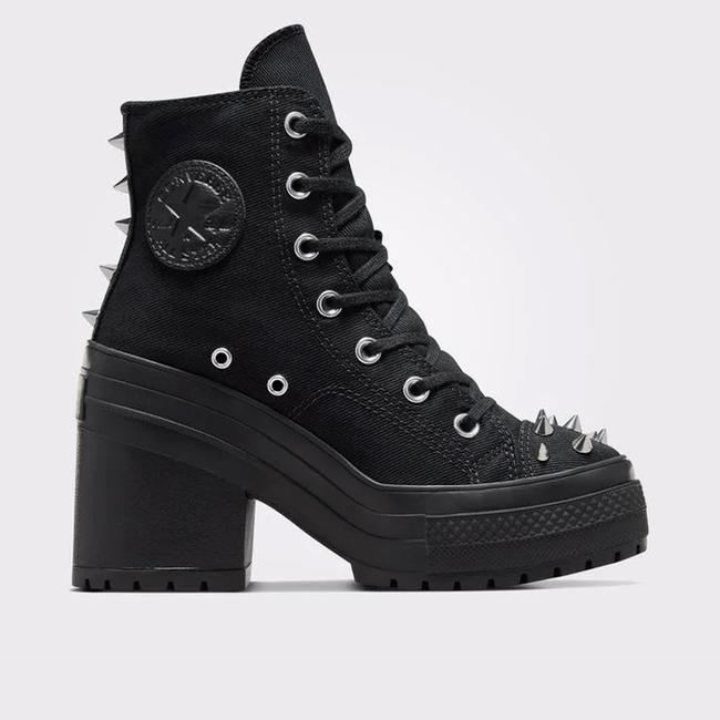  Converse Chuck 70 De Luxe Heel Studded Kadın Siyah Platform Sneaker
