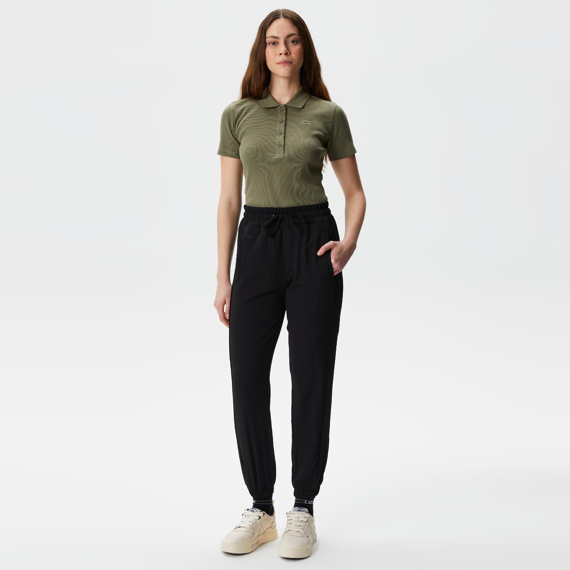 Kadın Slim Fit Organik Pamuk Yeşil Polo