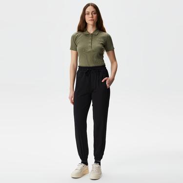  Kadın Slim Fit Organik Pamuk Yeşil Polo