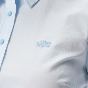  Kadın Slim Fit Mavi Gömlek