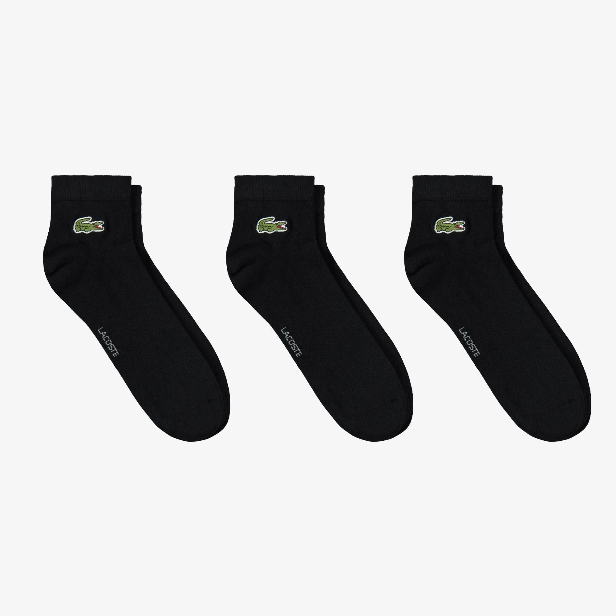 Lacoste Unisex 3'lü Siyah Çorap