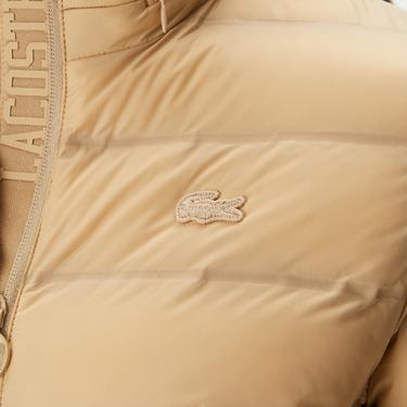  Kadın Dik Yaka Kapitone Bej Mont