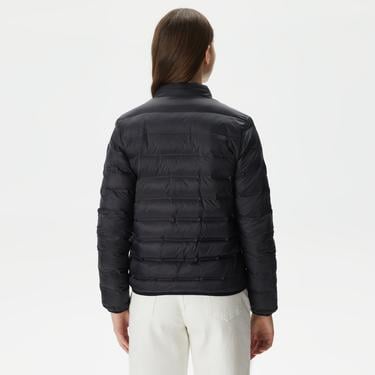  Kadın Dik Yaka Kapitone Siyah Mont