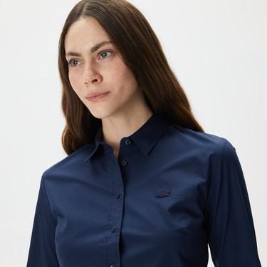  Lacoste Kadın Lacivert Gömlek