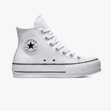  Converse Chuck Taylor All Star Lift Hi Deri Unisex Beyaz Sneaker