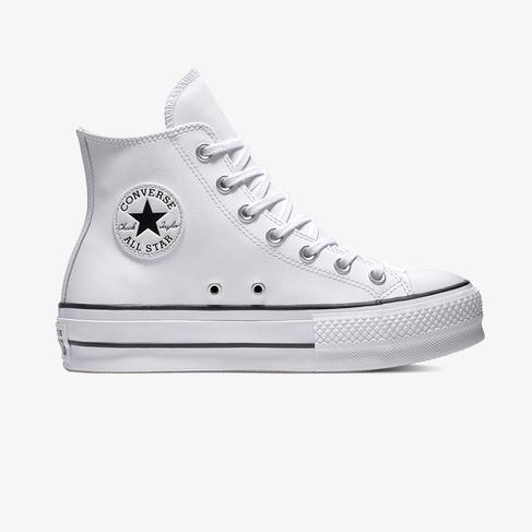  Converse Chuck Taylor All Star Lift Hi Deri Unisex Beyaz Sneaker