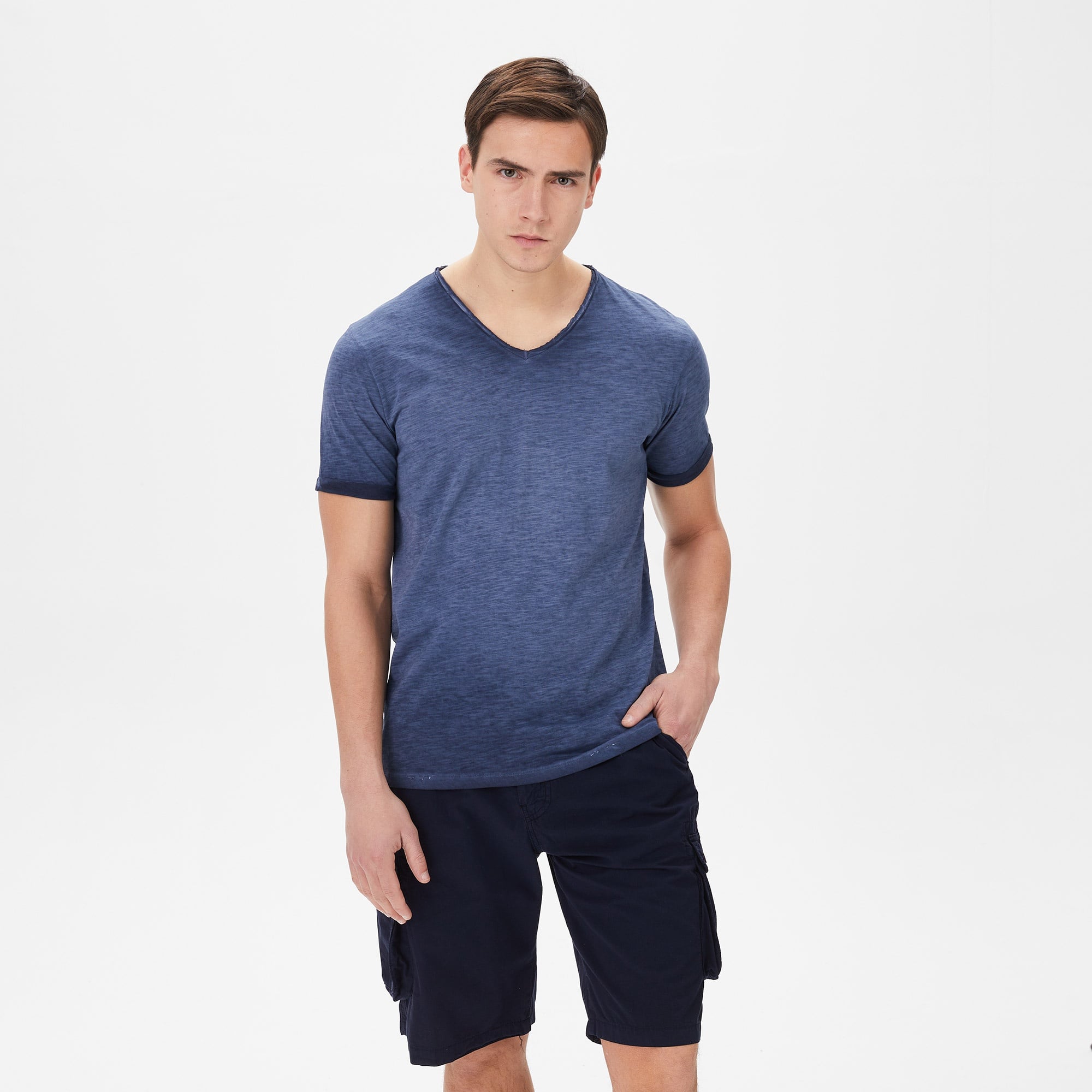 Superfly Erkek Mavi Günlük T-Shirt