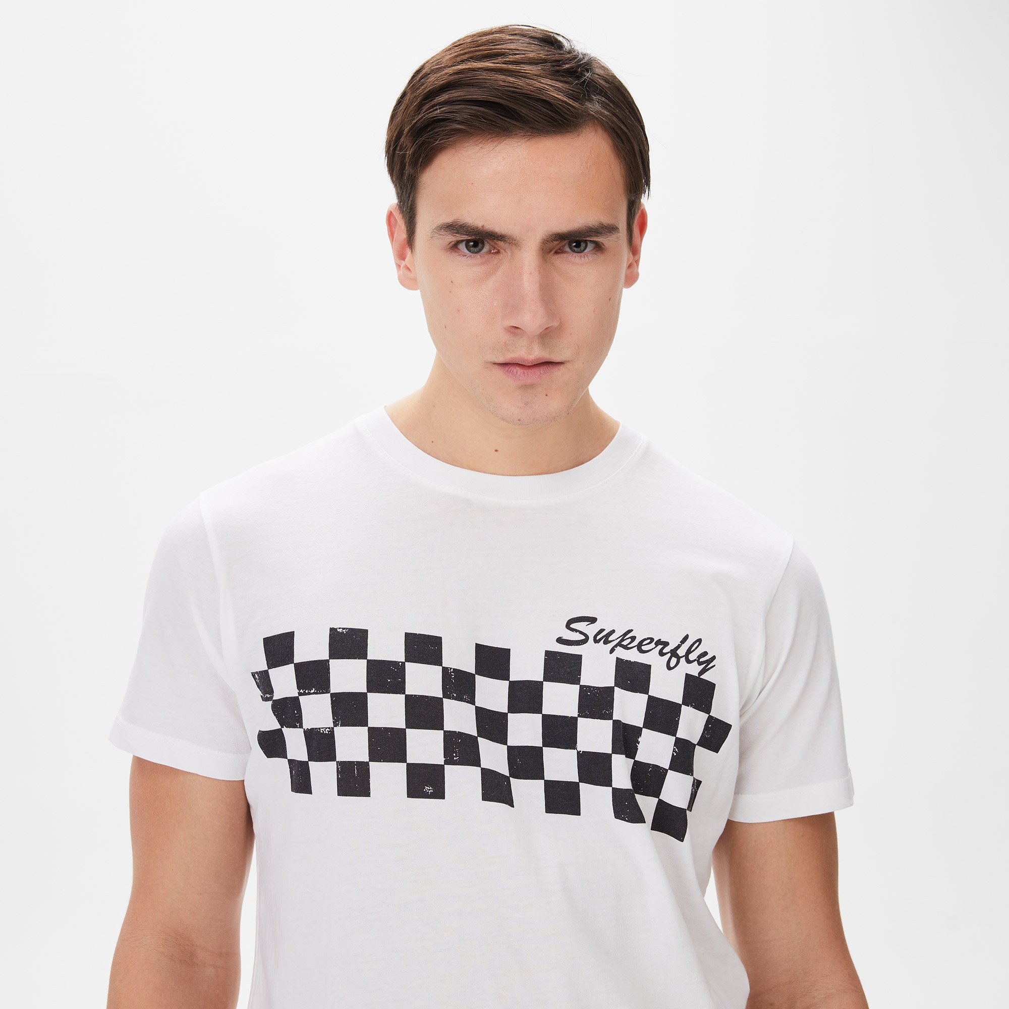 Superfly Erkek Beyaz Günlük T-Shirt