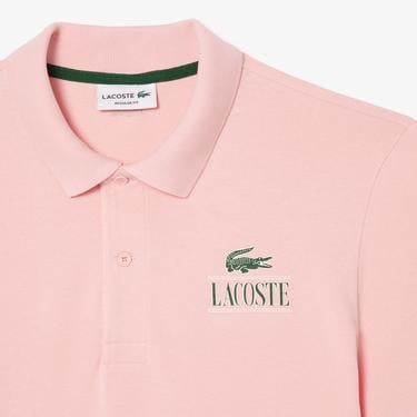  Signature Unisex Regular Fit Baskılı Pembe Polo