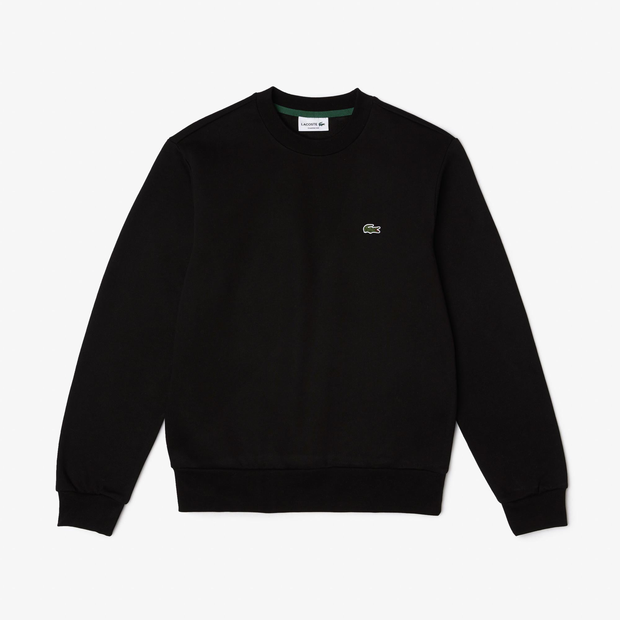 Erkek Classic Fit Bisiklet Yaka Organik Pamuk Siyah Sweatshirt