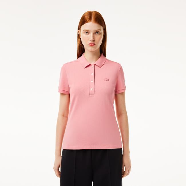  Kadın Slim Fit Pembe Polo
