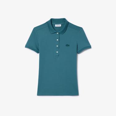  Kadın Slim Fit Mavi Polo