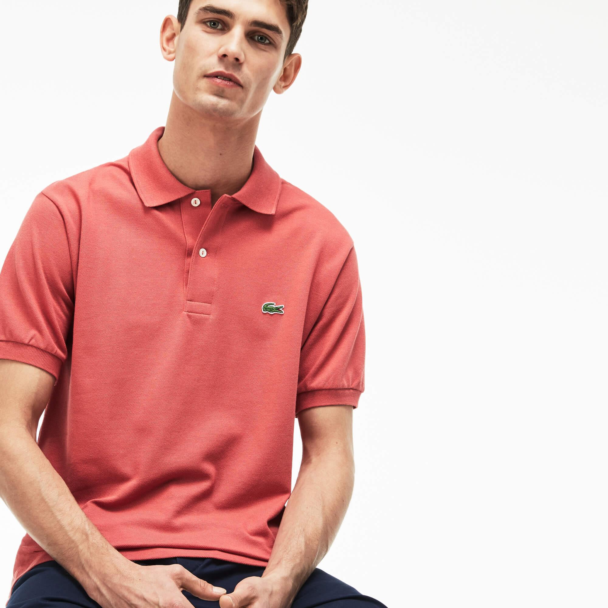 L.12.12 Erkek Classic Fit Pembe Polo