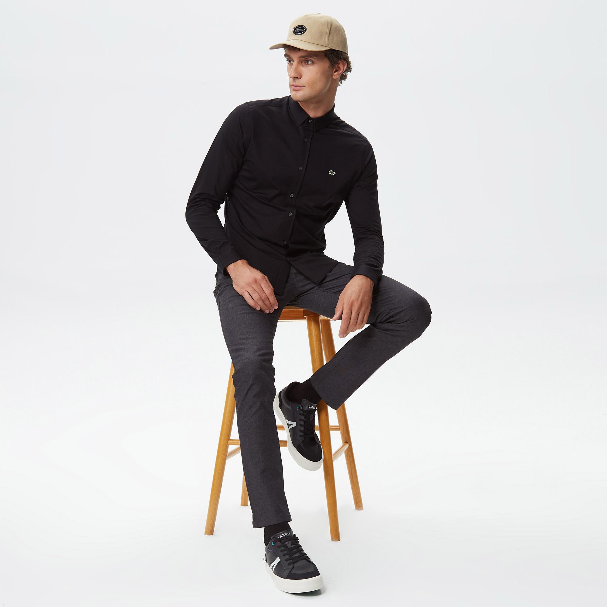 Lacoste Erkek Slim Fit Siyah Gömlek