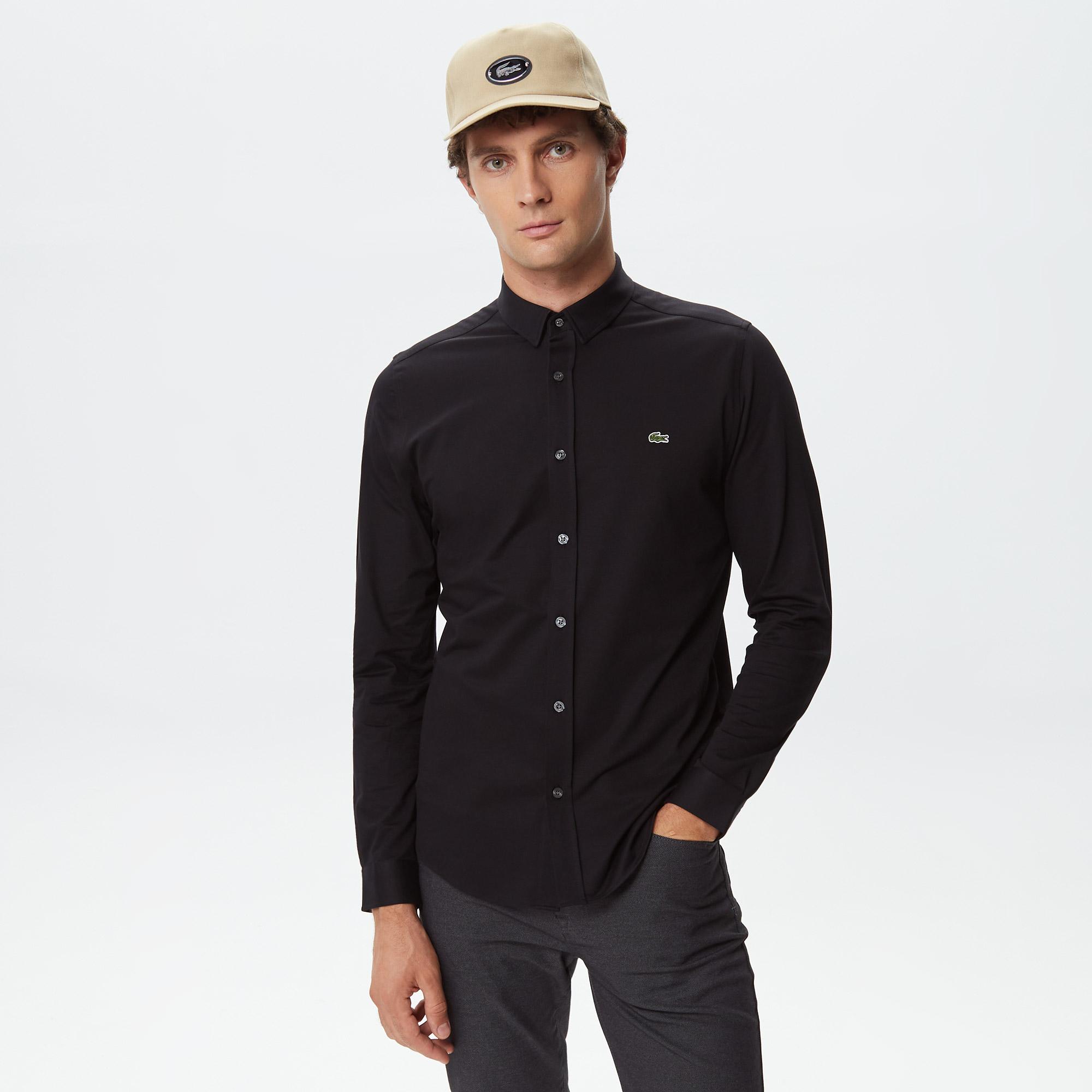 Lacoste Erkek Slim Fit Siyah Gömlek