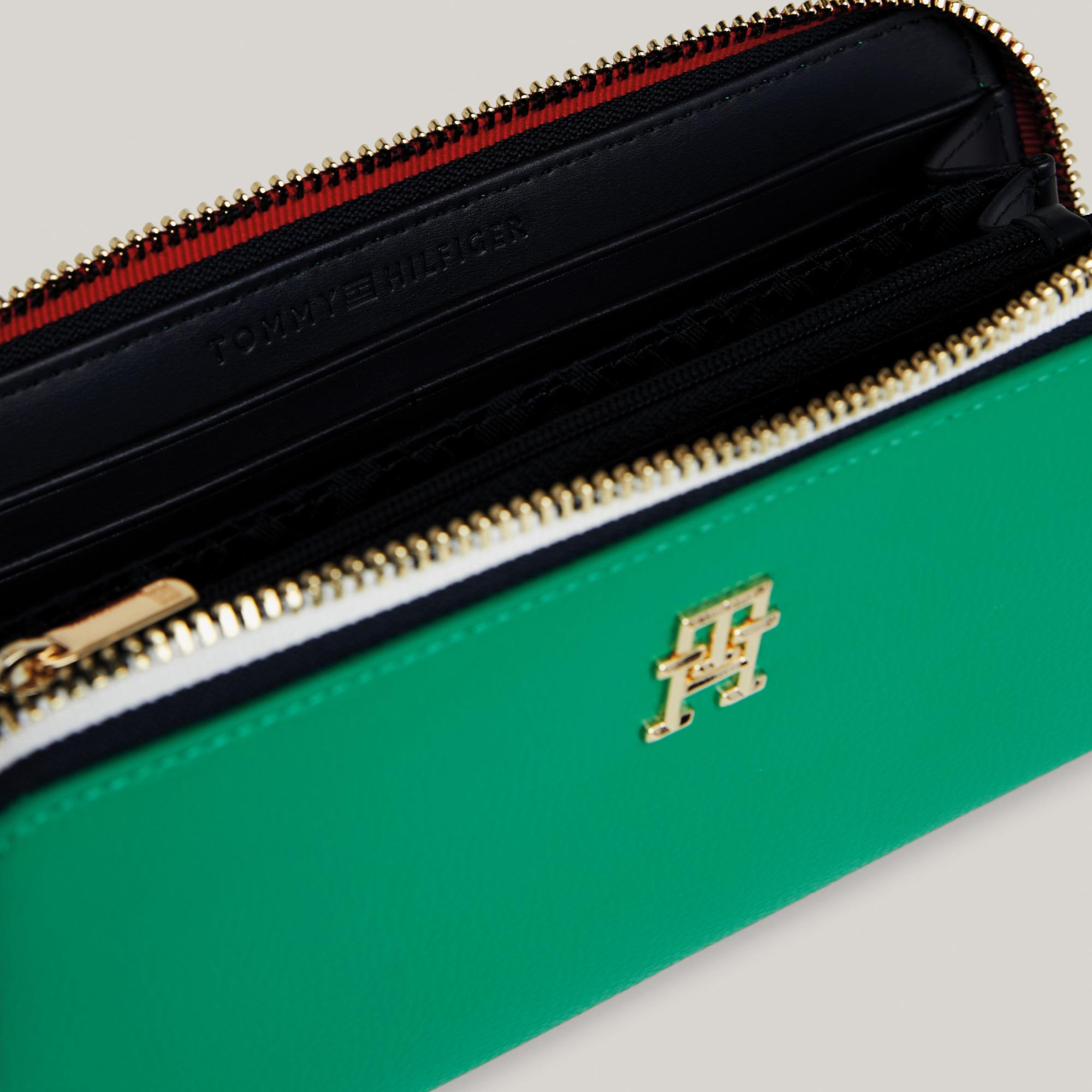 Tommy Hilfiger Essential Large Kadın Yeşil Cüzdan