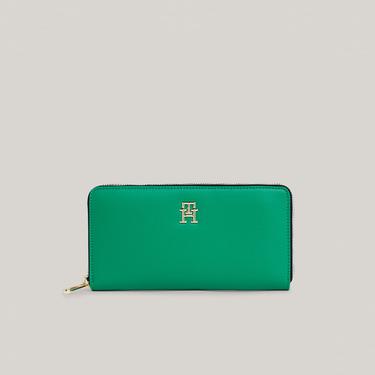  Tommy Hilfiger Essential Large Kadın Yeşil Cüzdan