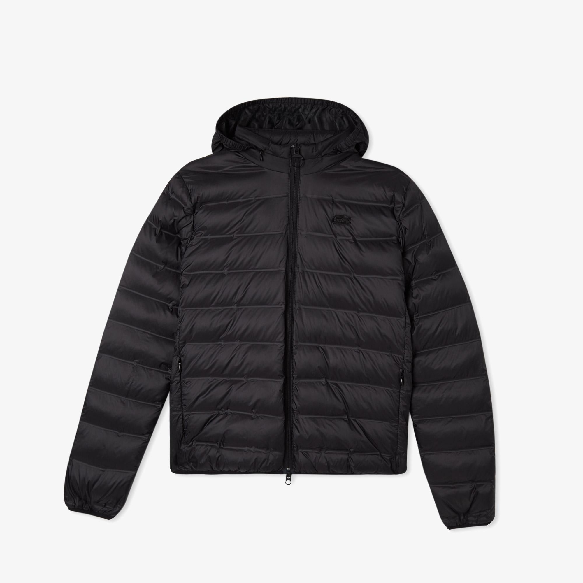 Kadın Dik Yaka Kapitone Siyah Mont