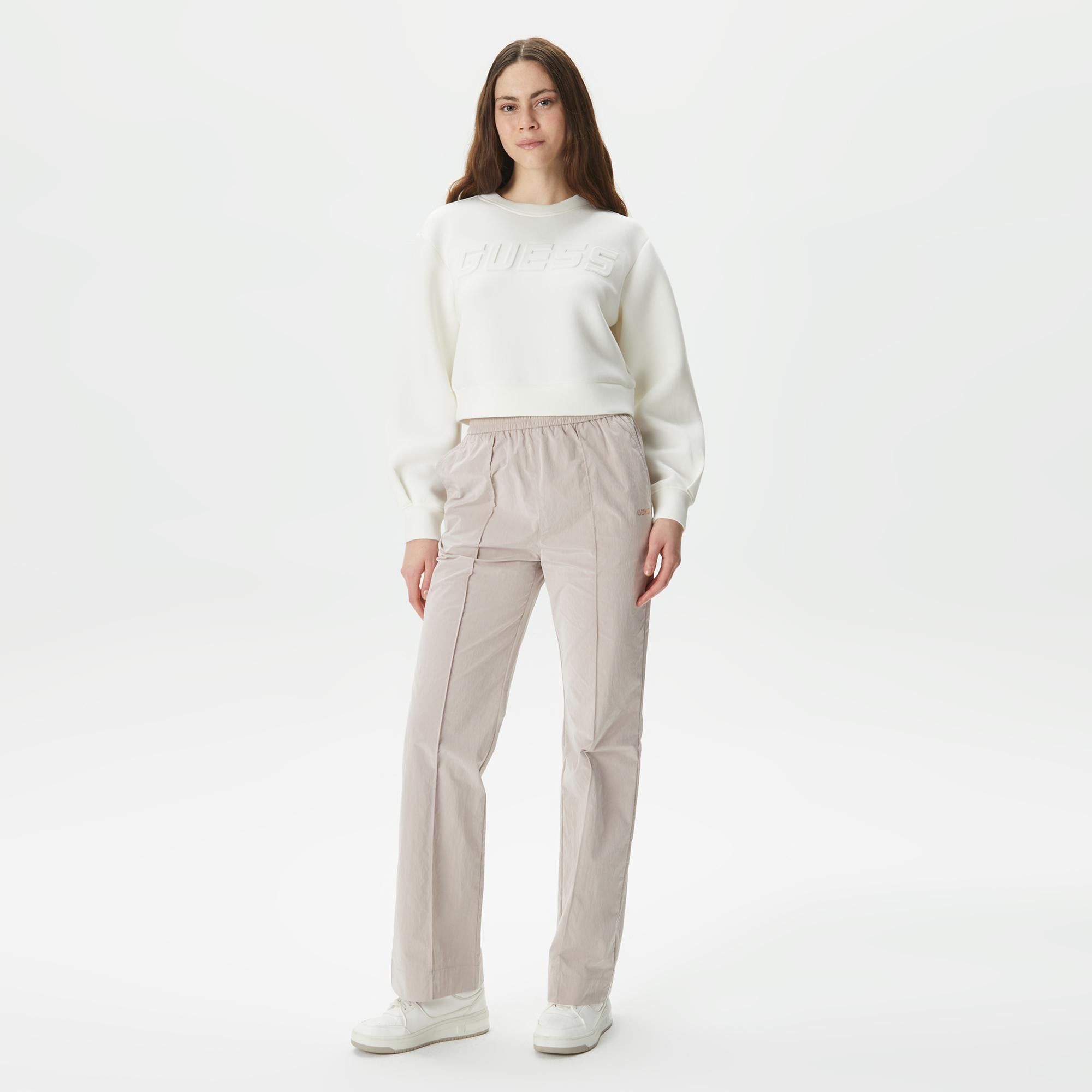 Guess Cindra CN Kadın Krem Rengi Sweatshirt