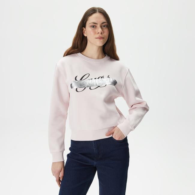  Guess CN Kadın Pembe Sweatshirt