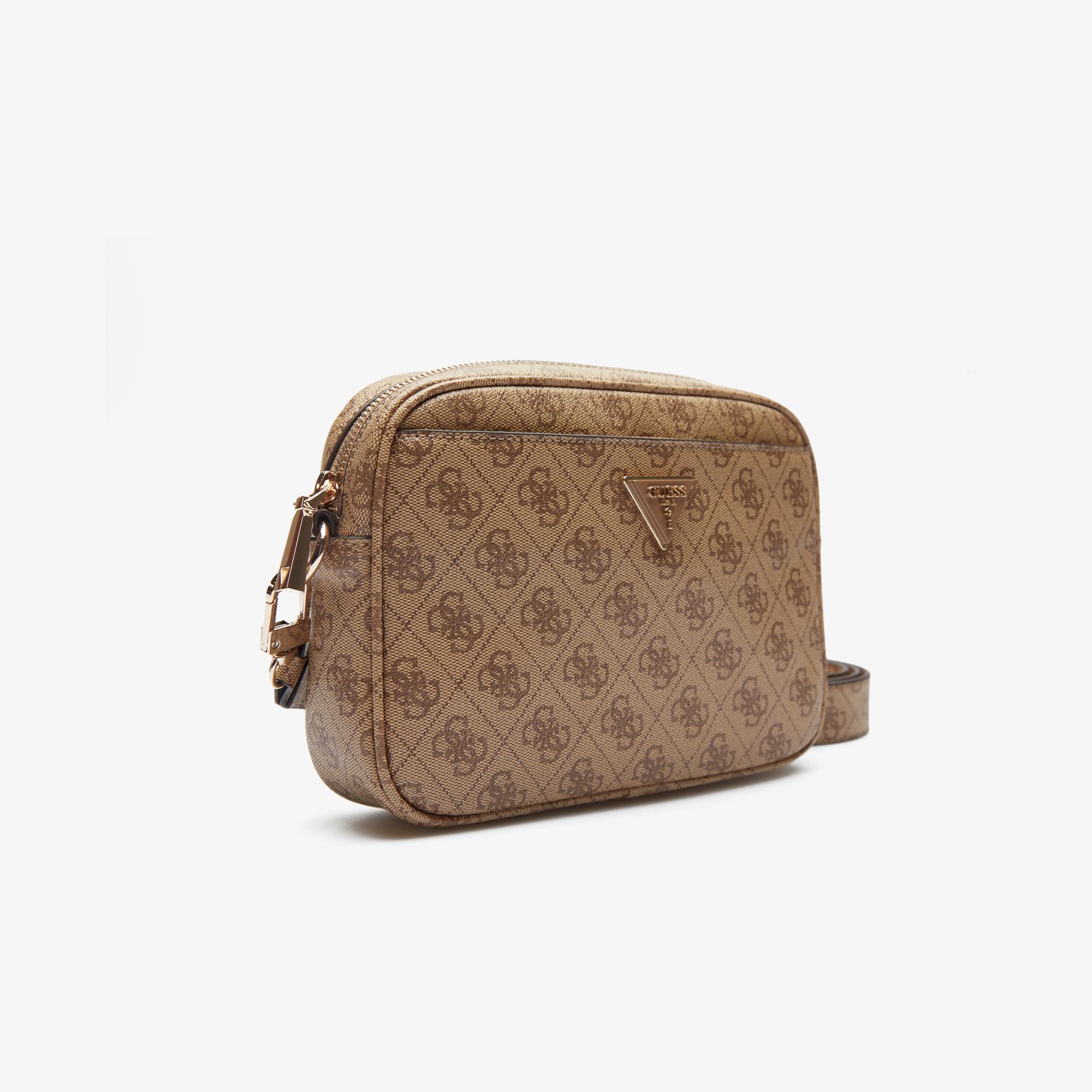 Guess Didi Societytchel Heritage Pop Cnvrtbl Camera Kadın Kahverengi Çapraz Çanta