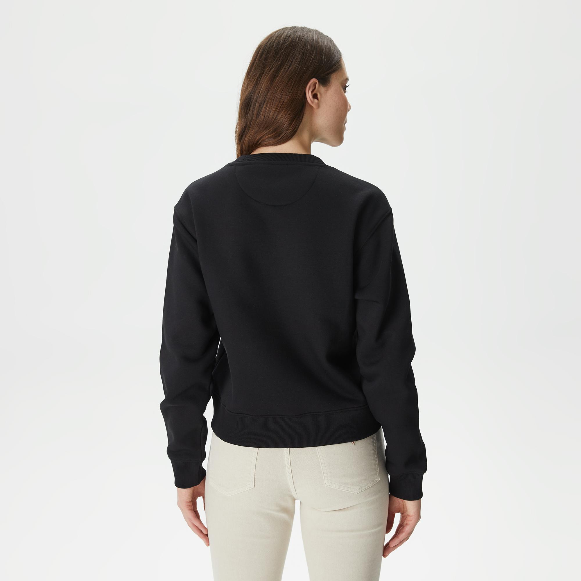 Guess CN Stones Kadın Siyah Sweatshirt