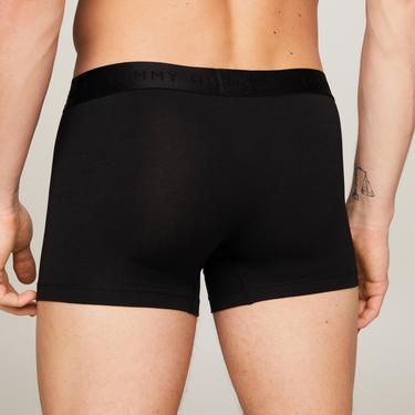  Tommy Hilfiger Trunk 3'lü Siyah Bantlı Lüks Erkek Siyah Boxer