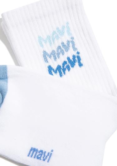  Mavi Beyaz Soket Çorap 1912415-620