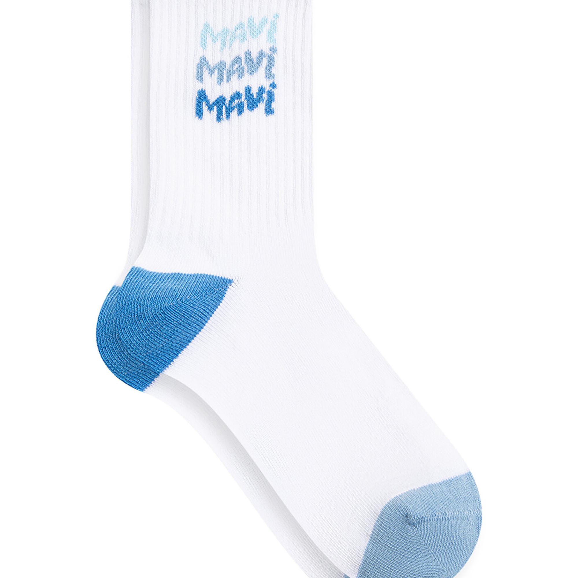 Mavi Beyaz Soket Çorap 1912415-620