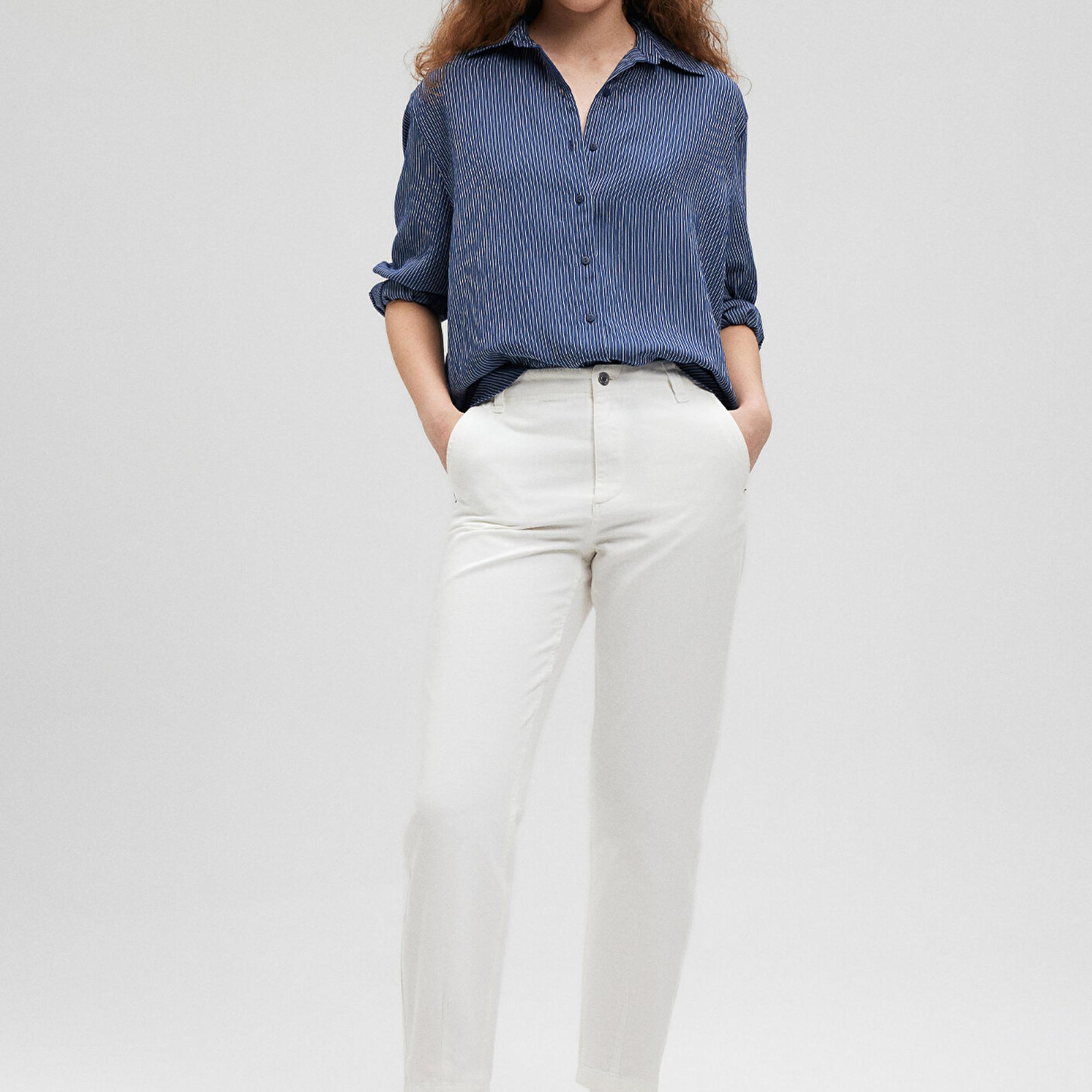 Mavi Beyaz Pantolon 1010649-70057