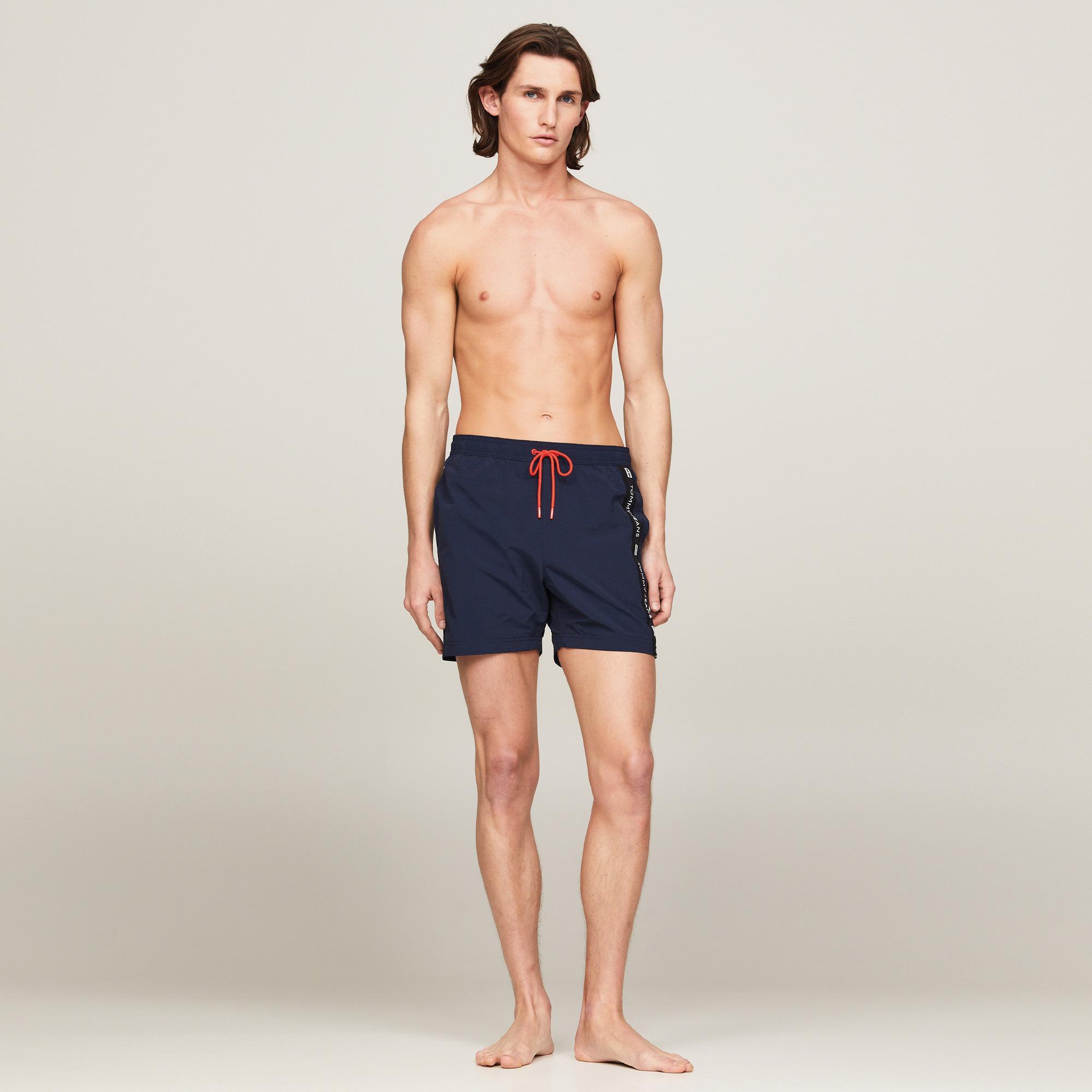 Tommy Jeans Sf Medium Drawstring Side Tape Erkek Mavi Deniz Şortu