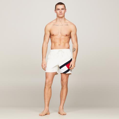  Tommy Hilfiger Sf Medium Drawstring Erkek Beyaz Deniz Şortu