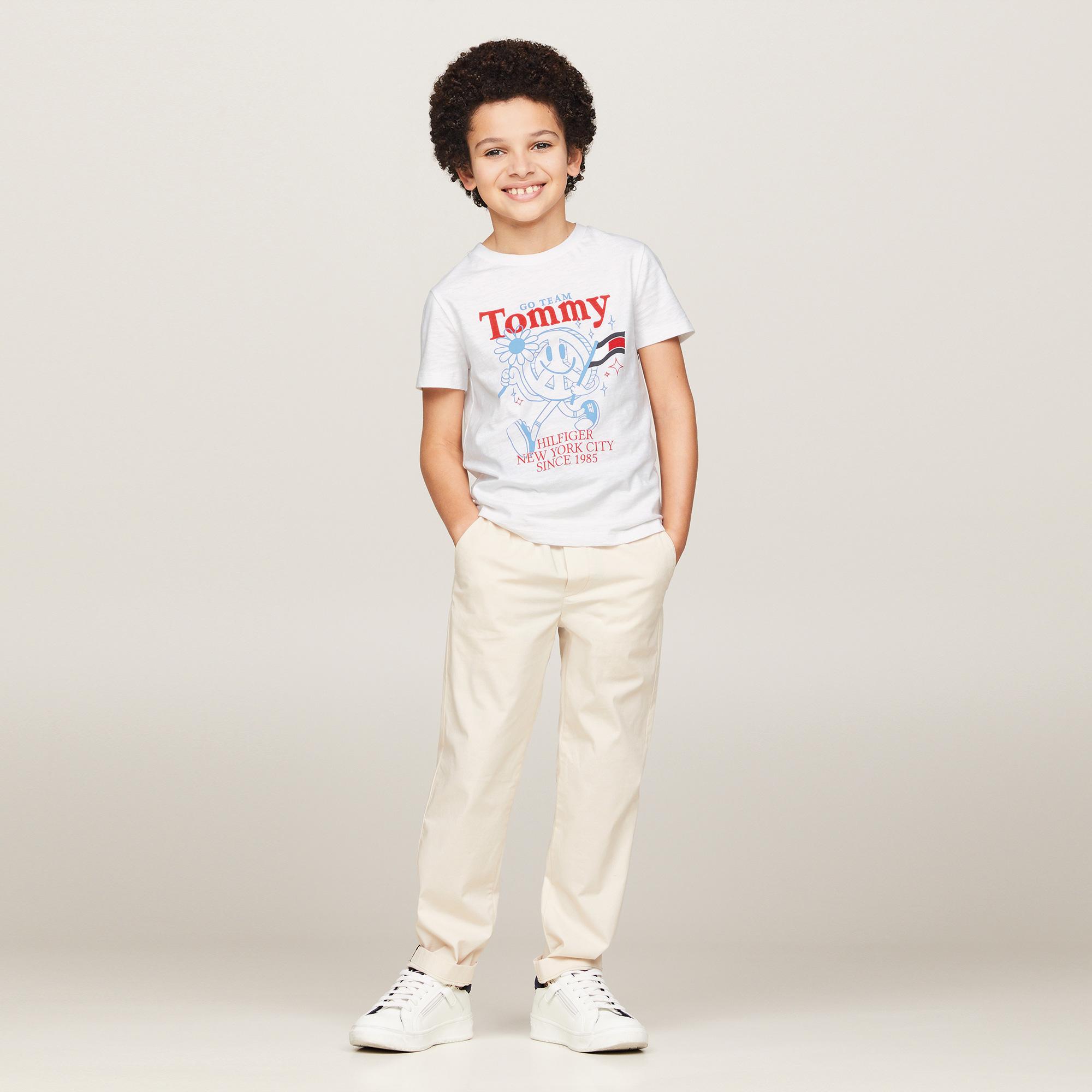 Tommy Hilfiger Fun S/S Çocuk Beyaz T-Shirt