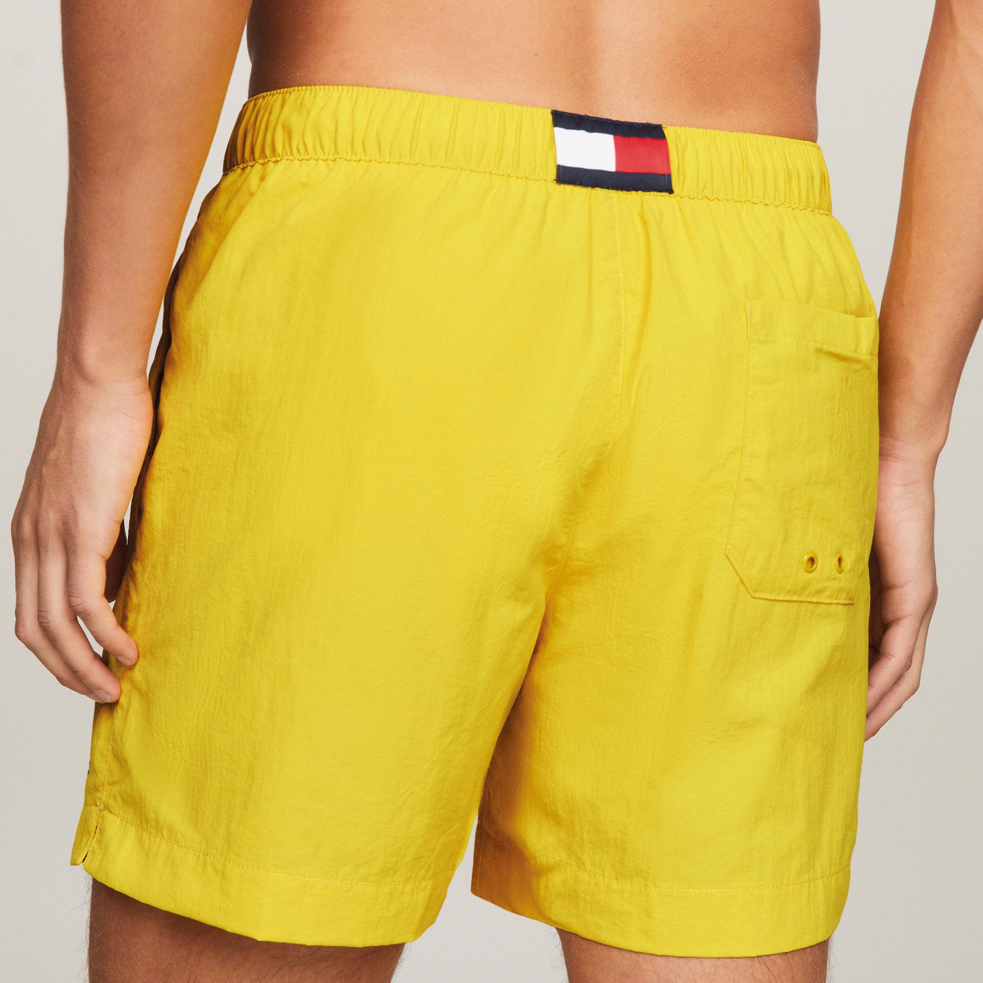 Tommy Hilfiger Medium Drawstring Erkek Sarı Mayo Şort