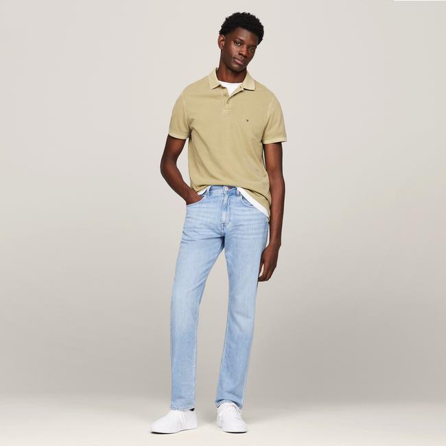  Tommy Hilfiger Garment Dyed Flag Embroidery Erkek Haki Polo