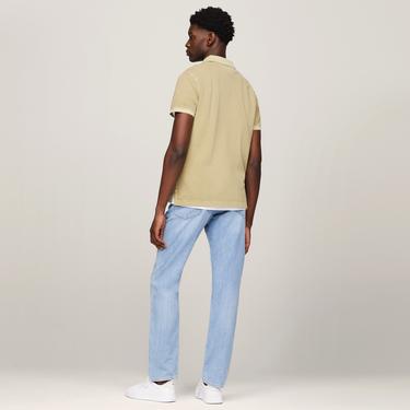  Tommy Hilfiger Garment Dyed Flag Embroidery Erkek Haki Polo